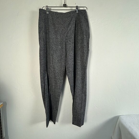 Piazza Sempione Womens Audrey Virgin Wool Blend Pants Size 46 Gray Made In Italy - Picture 1 of 9